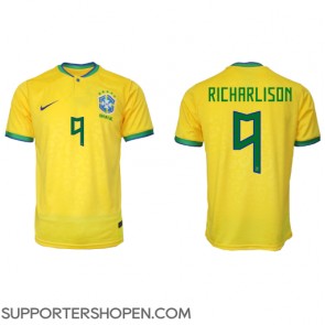 Brasilien Richarlison #9 Hemma Matchtröja VM 2022 Kortärmad